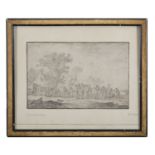 CORNELIUS PLOOS VAN AMSTEL (DUTCH 18TH CENTURY)The GatheringGraphite sketch, 18 x 26cmInscribed '