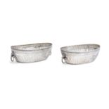 A PAIR OF GEORGE V SILVER SWEET MEAT BASKETS, Chester 1913, mark of George Nathan and Ridley