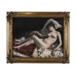 FRENCH SCHOOL (19TH CENTURY)Odalisque reclining on a divanOil on canvas, 65.5 x 81.5cm