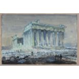 RONALD OSSORY DUNLOP RA RBA NEAC (1894-1973)Acropolis of RhodesWatercolour, 25 x 38cmSigned