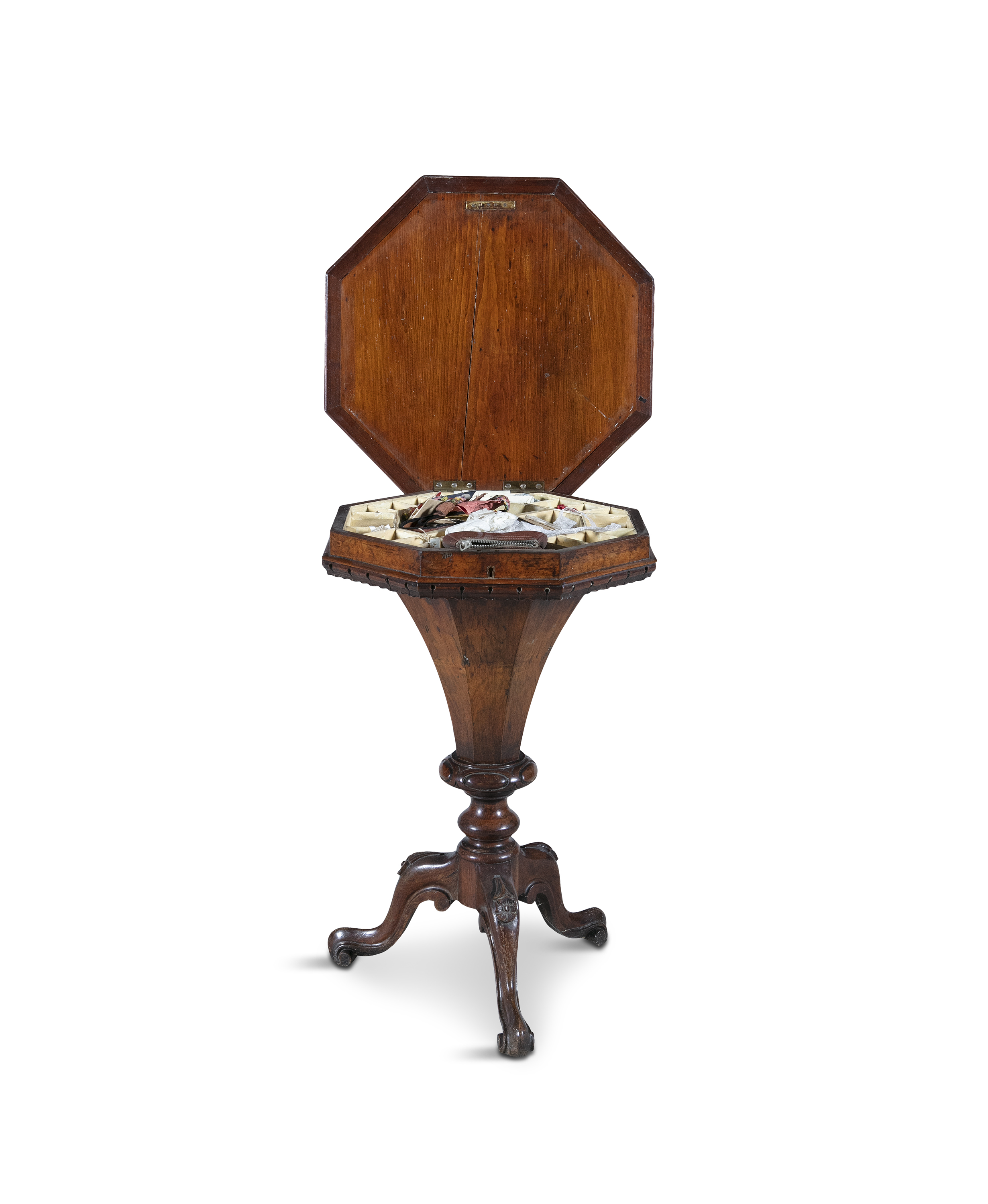 A VICTORIAN MARQUETRY OCTAGONAL TOPPED GAMES TABLE - Image 2 of 2