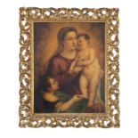 EGISTO MANZUOLI (FLORENTINE, 19TH CENTURY)Mother and ChildOil on canvas, 77 x 55cmSigned verso