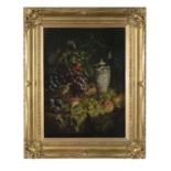 CHARLES STUART FSA (FL. 1854 - 1893)A still life with fruits and an urnOil on canvas, 66.5 x