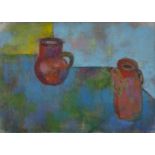 Stella Steyn (1907-1987) Still Life with Jugs Oil on canvas, 50 x 70cm (19¾ x 27½'') Provenance: