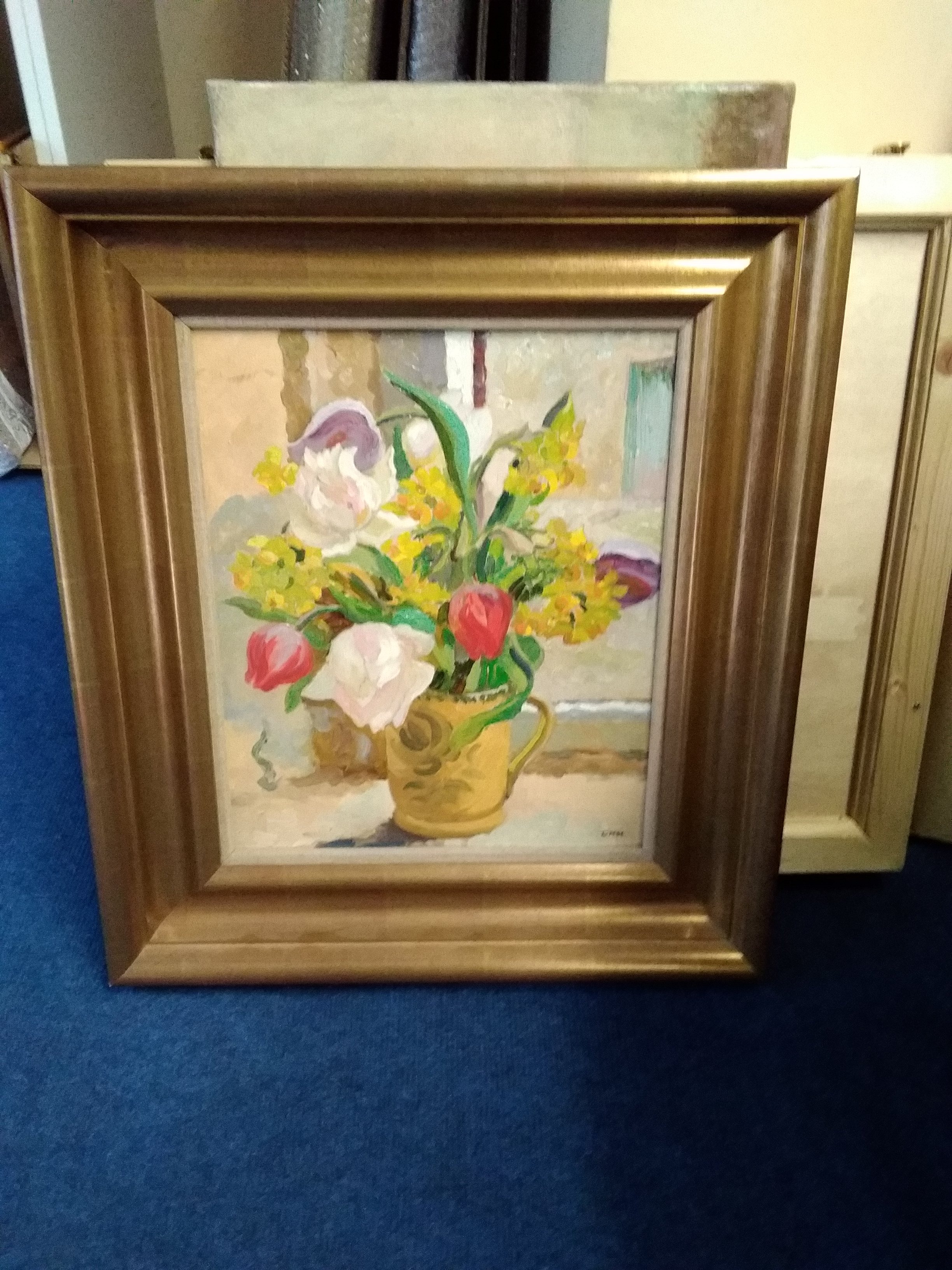 Letitia Marion Hamilton RHA (1878-1964) Still Life of Flowers in a Jug Oil on board, 39 x 32cm ( - Image 2 of 5