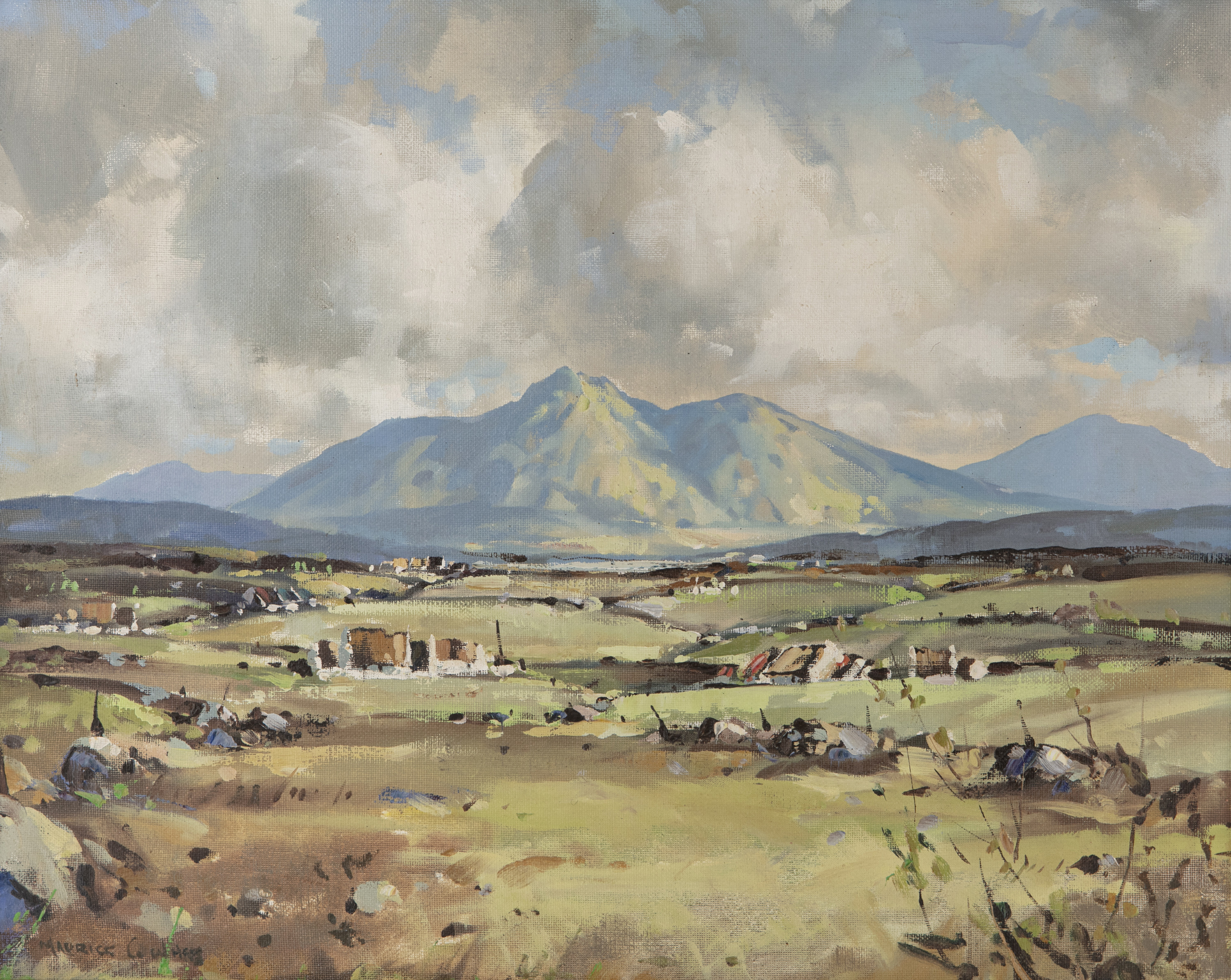 Maurice C. Wilks RUA ARHA (1910-1984) Back of the Mournes, Co. Down Oil on board, 40 x 50cm (15¾ x