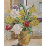 Letitia Marion Hamilton RHA (1878-1964) Still Life of Flowers in a Jug Oil on board, 39 x 32cm (