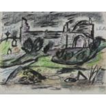 Norah McGuinness HRHA (1901-1980) Murrisk Abbey Mixed media on paper, 26 x 33cm (10¼ x 13'')