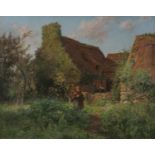 Aloysius O'Kelly (1853-1936) A Breton Garden Oil on canvas, 80 x 100cm (31½ x 39¼'') Signed