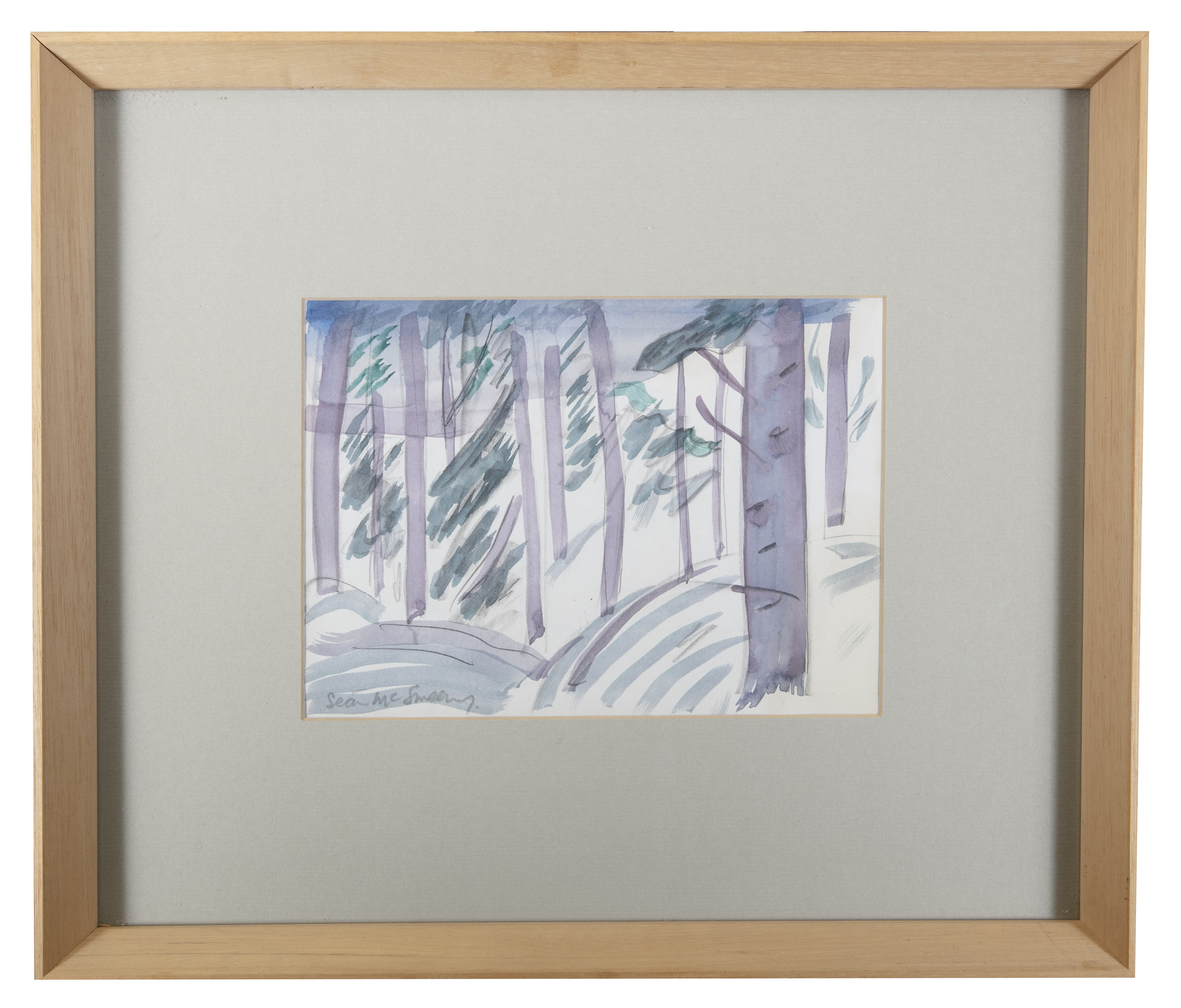 Sean McSweeney HRHA (1935-2018) Trees, Hollywood Wood (1979); Snow on the Quarry Hill, Hollywood, - Image 5 of 15