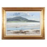 JAMES LONGUEVILLE (B.1942) Achill Sound Oil on board, 34 x 60cm (13.5 x 23.5) Signed Exhibited: