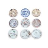 A COLLECTION OF SEVEN INDIVIDUAL CHINESE EXPORT DISHES, 18th century, comprising; three Imari