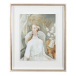 MARGARET EGAN (20TH/21ST CENTURY) The White Lady Oil on canvas, 60.5 x 45.5cm Signed