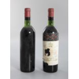 CHATEAU MOUTON ROTHSCHILD Pauillac, 1959 1 bottle and one unmarked