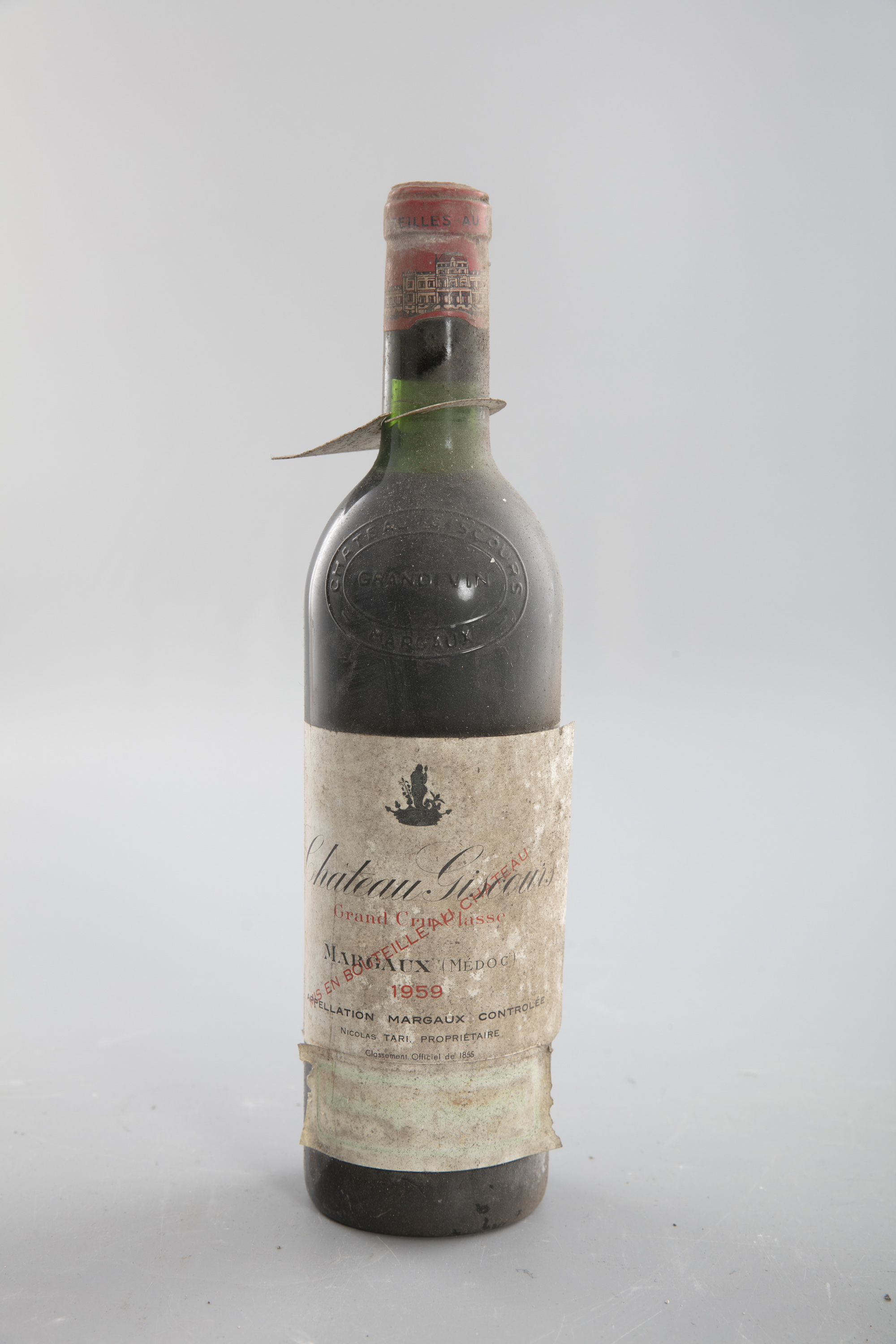 CHATEAUX GISCOURS Margaux 1959 Four bottles Worn label, fair capsules, high shoulder From the Cellar - Image 2 of 12