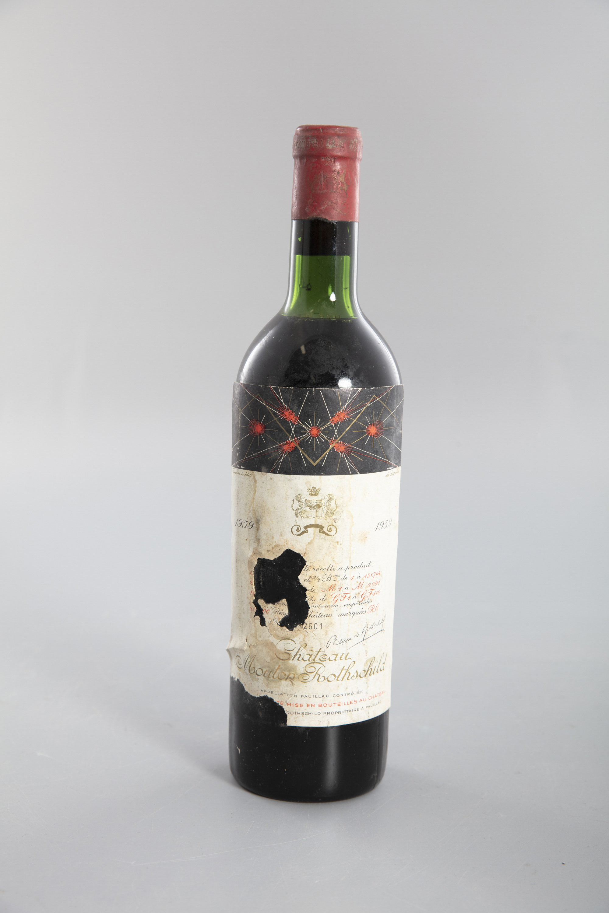 CHATEAU MOUTON ROTHSCHILD Pauillac, 1959 1 bottle and one unmarked - Image 6 of 7