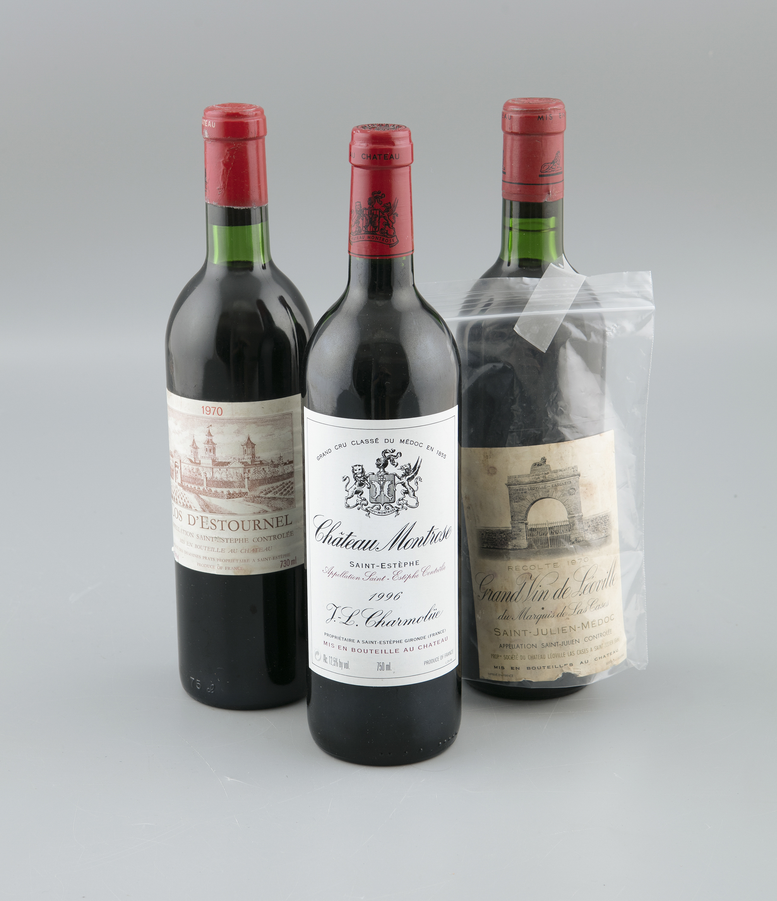 CHATEAU MONTROSE Saint Esteph, 1996 1 bottle CHATEAU LEOVILLE LAS CASES Saint Julien - Medoc, 1970 1