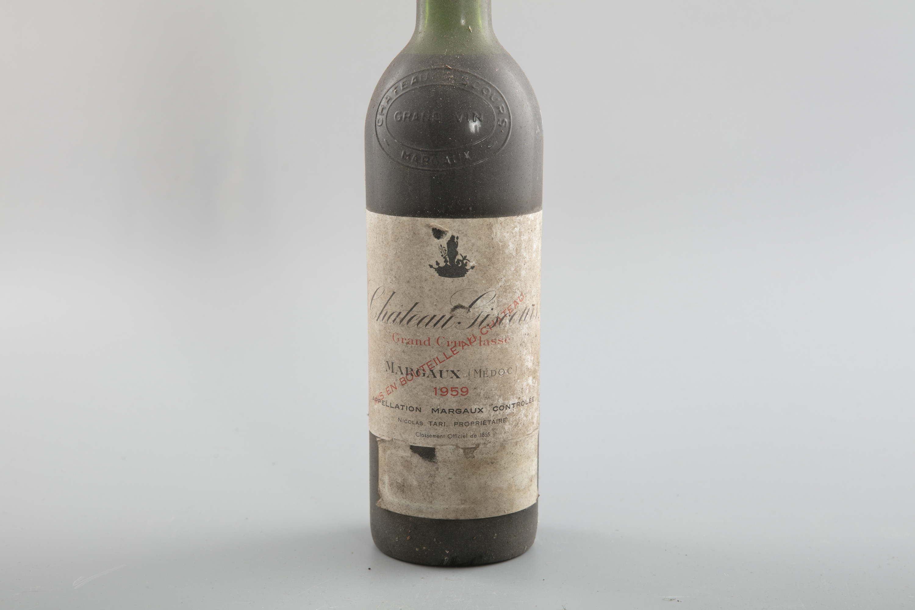 CHATEAUX GISCOURS Margaux 1959 Four bottles Worn label, fair capsules, high shoulder From the Cellar - Image 8 of 12