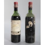 CHATEAU MARGAUX Margaux, 1958 1 bottle and one with no label