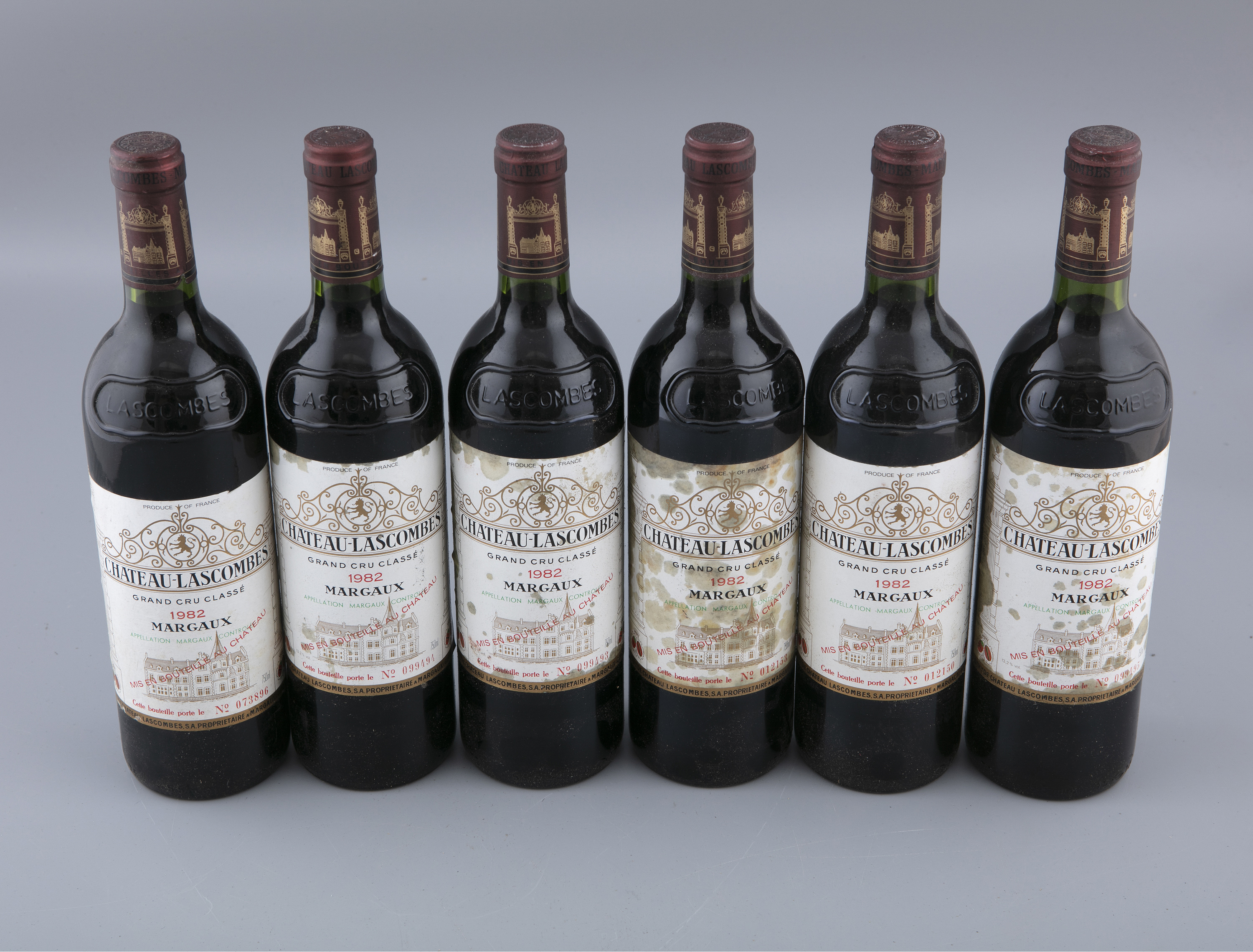 CHATEAUX LASCOMBES Margaux, 1982 Six bottles From the Cellar of Peter White - Image 6 of 7