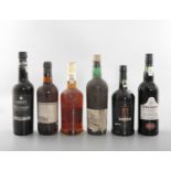 G.J. GRAHM PORT WINE 1996 and 1992 1 bottle each UNLABELLED PORT WINE 1 bottle SANDEMAN PORT WINE