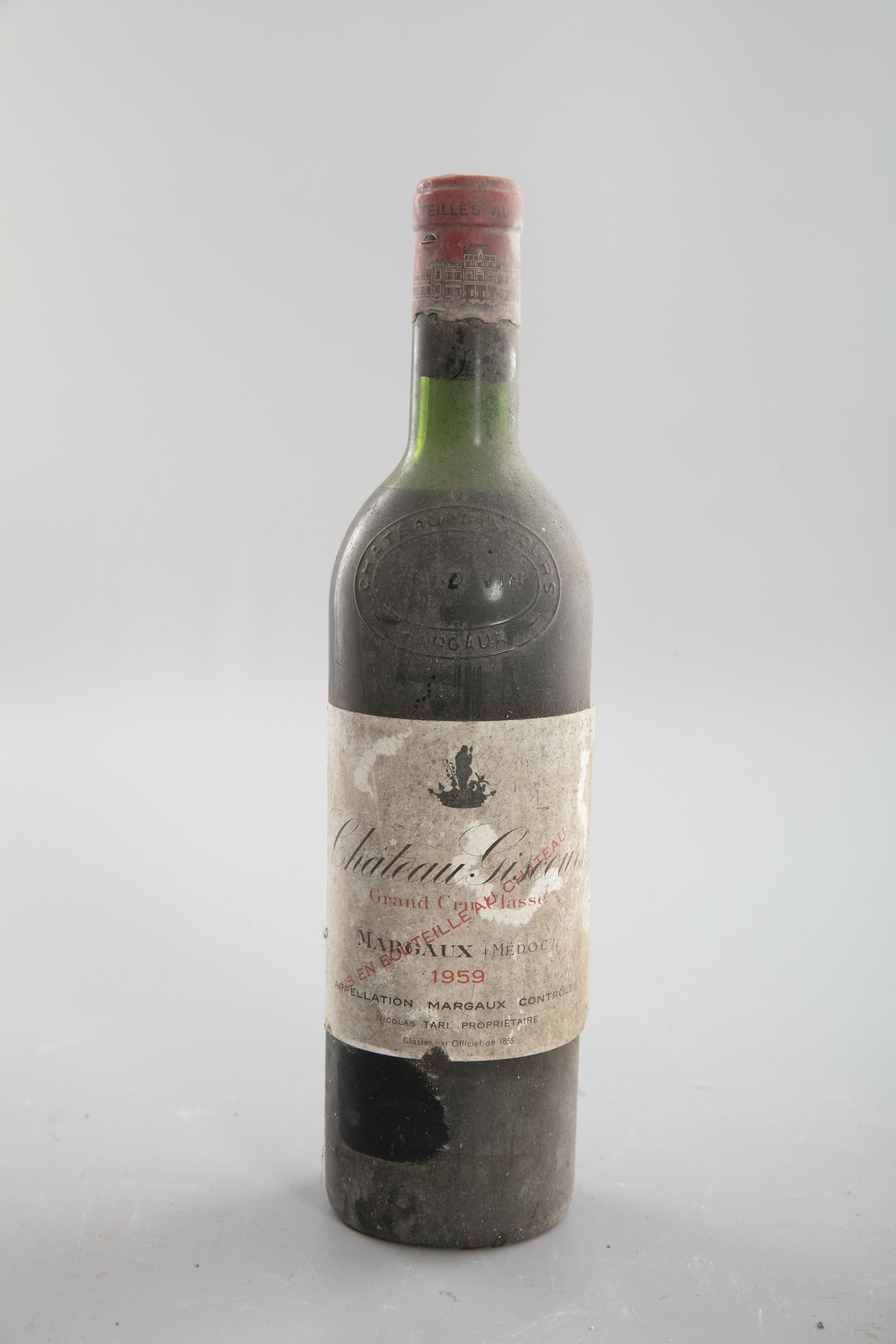 CHATEAUX GISCOURS Margaux 1959 Four bottles Worn label, fair capsules, high shoulder From the Cellar - Image 12 of 12