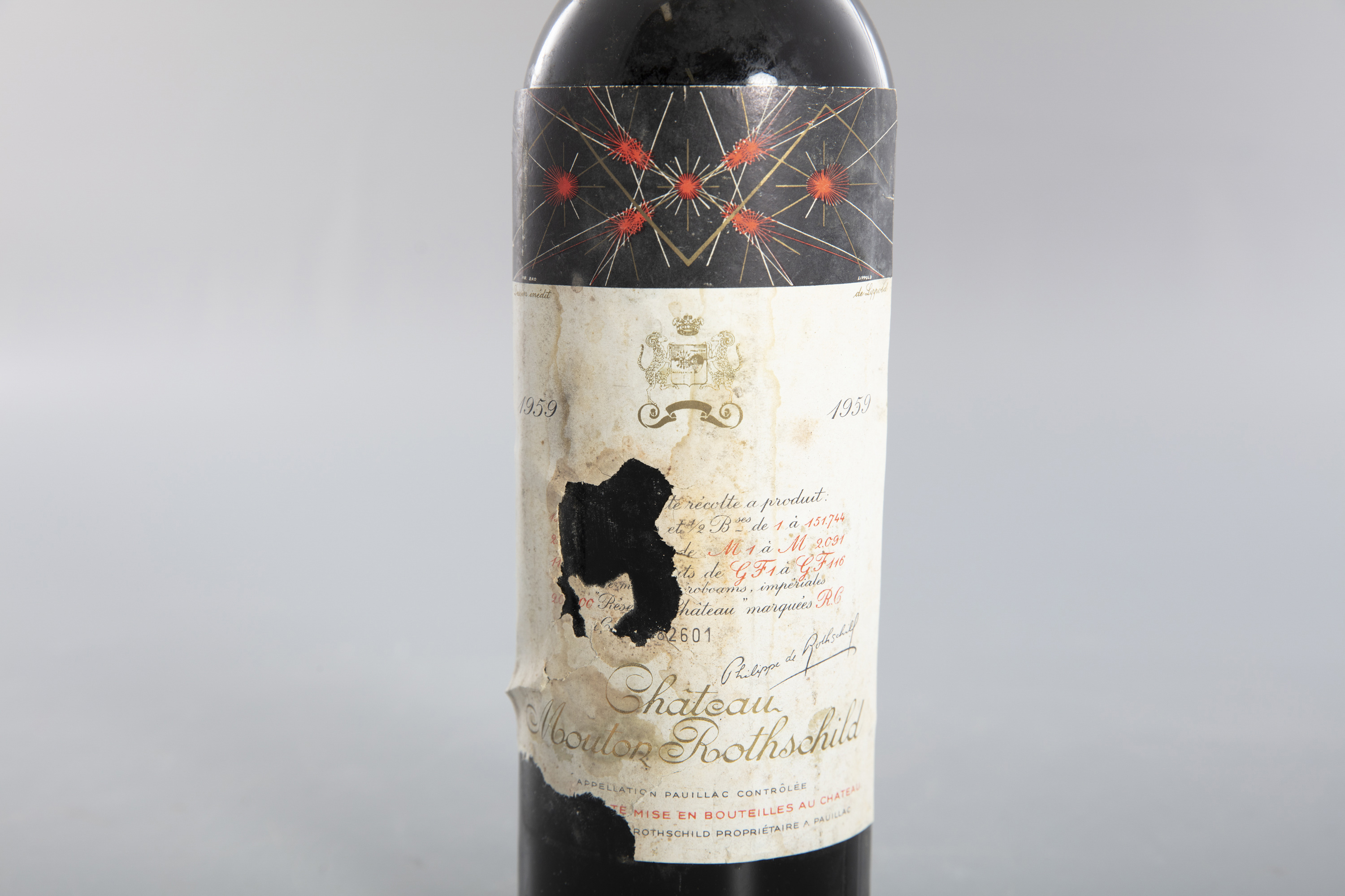 CHATEAU MOUTON ROTHSCHILD Pauillac, 1959 1 bottle and one unmarked - Image 5 of 7