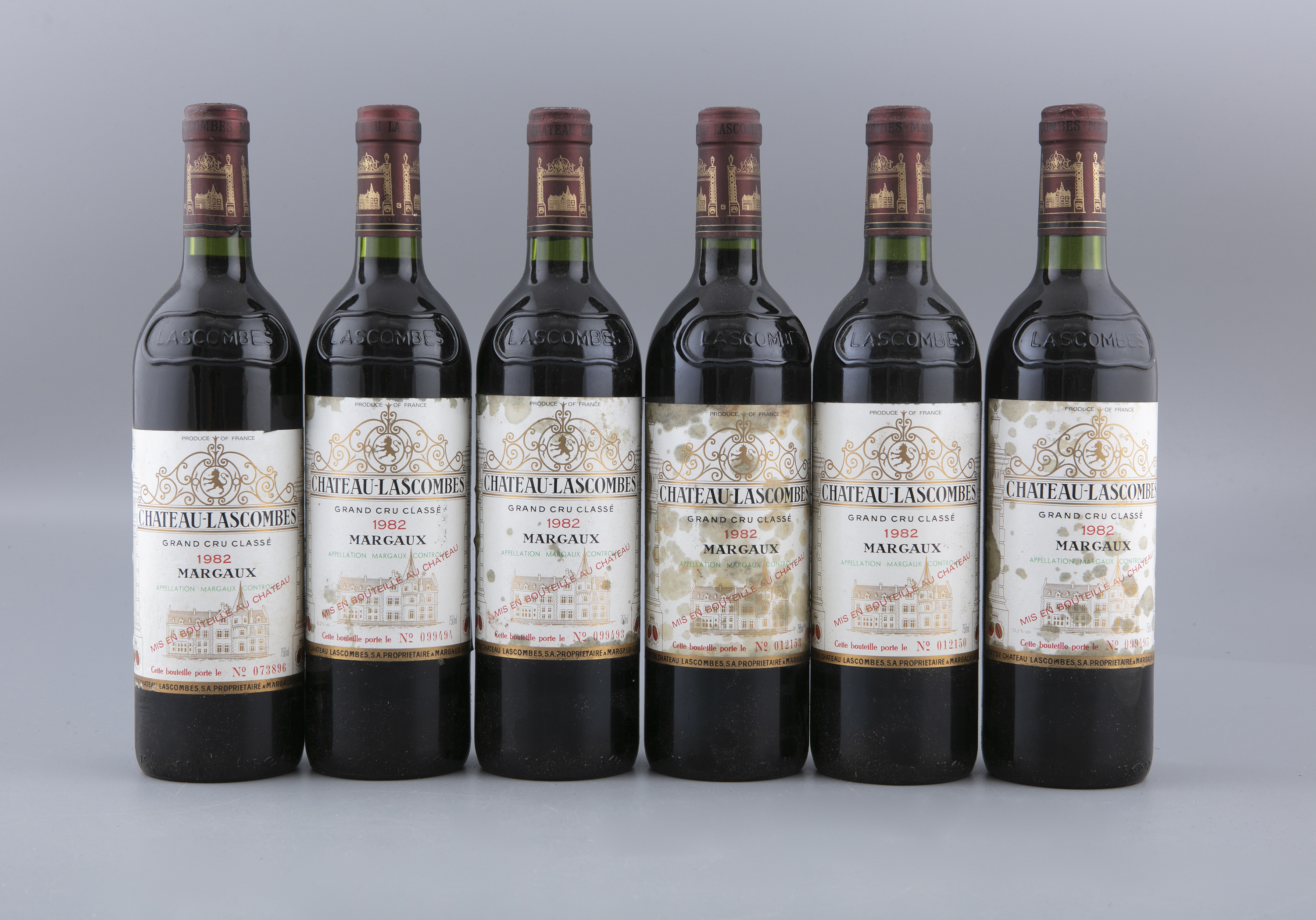 CHATEAUX LASCOMBES Margaux, 1982 Six bottles From the Cellar of Peter White - Image 5 of 7