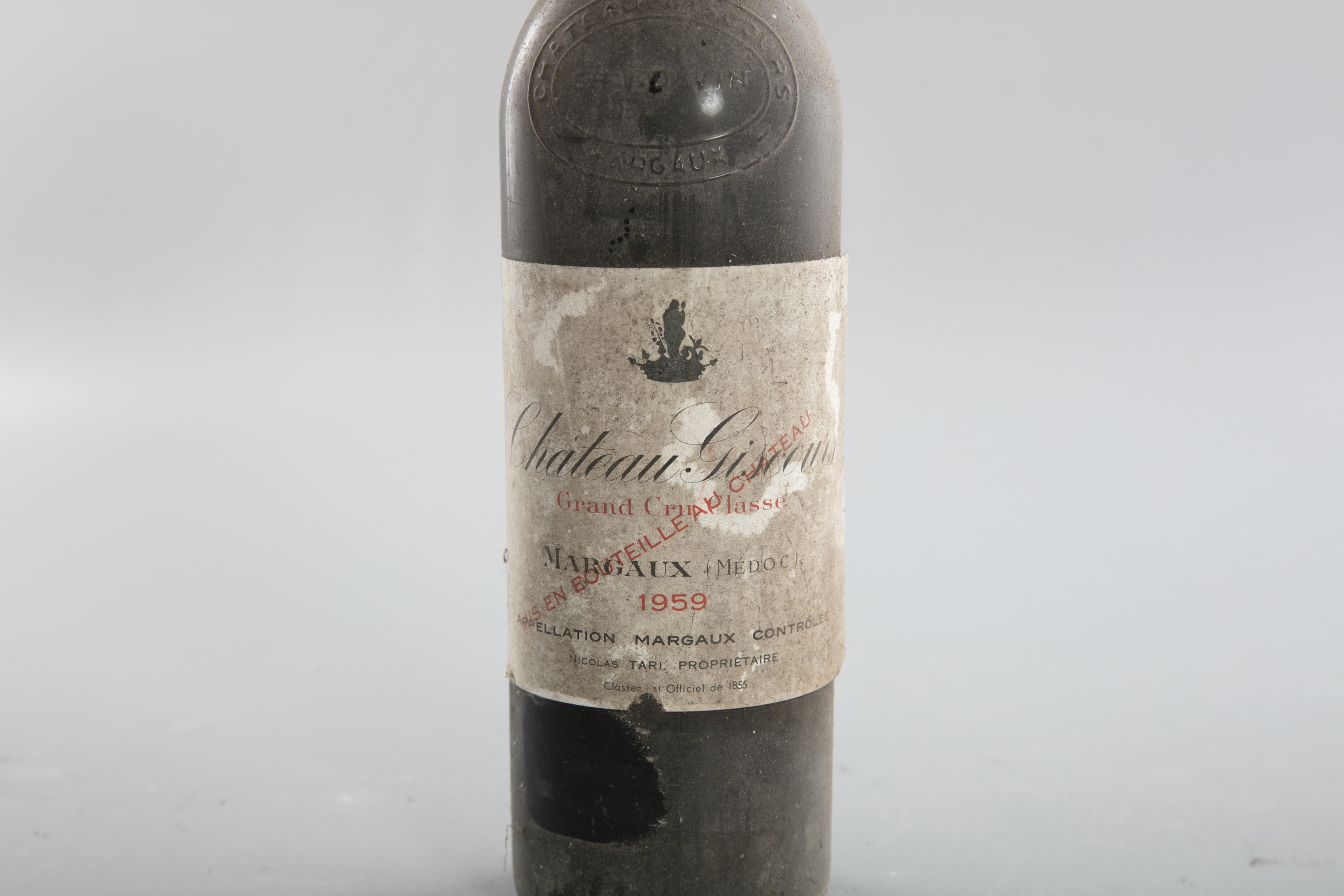 CHATEAUX GISCOURS Margaux 1959 Four bottles Worn label, fair capsules, high shoulder From the Cellar - Image 4 of 12