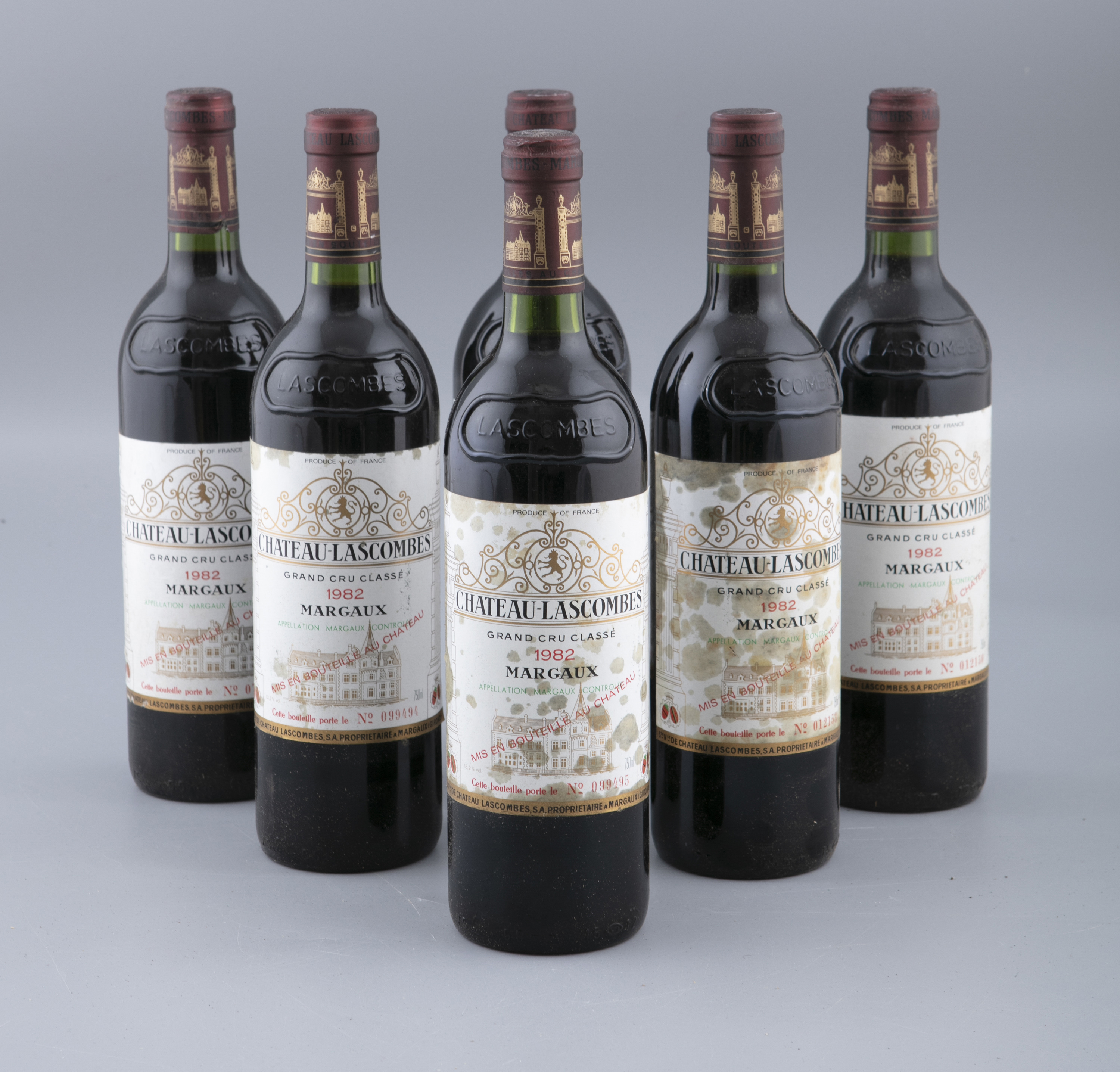 CHATEAUX LASCOMBES Margaux, 1982 Six bottles From the Cellar of Peter White - Image 2 of 7