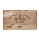 CHATEAU CHASSE SPLEEN Moulis, 2001 6 bottles CHATEAU SOCIANDO MALLET Haut Medoc, 2005 6 bottles