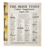 THE VERY FIRST IRISH TIMES COLOUR SUPPLEMENT MAGAZINE, August 1981, produced by the Special