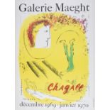 A POSTER FOR GALERIE MAEGHT Chagall, December 1969 - January 1970 Printed by Mourlot Provenance: The