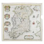 RICHARD BLOME (1635-1705) A Map of Ireland Hancoloured, 390 x 375mm From his Britannia, first
