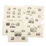 AFTER GEORGE CRUICKSHANK A collection of 12 sheets, each containing multiple vignettes. 28 x 38cm