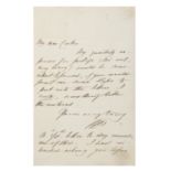 A COLLECTION RELATING TO THOMAS CROFTON CROKER, including an autographed letter, notes and drawing