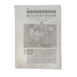 THOMAS PORCACCHI (1530-1585) Descrittione del L'Isola D' Irlanda 150 x 110mm From L'Isole Piu Fanose