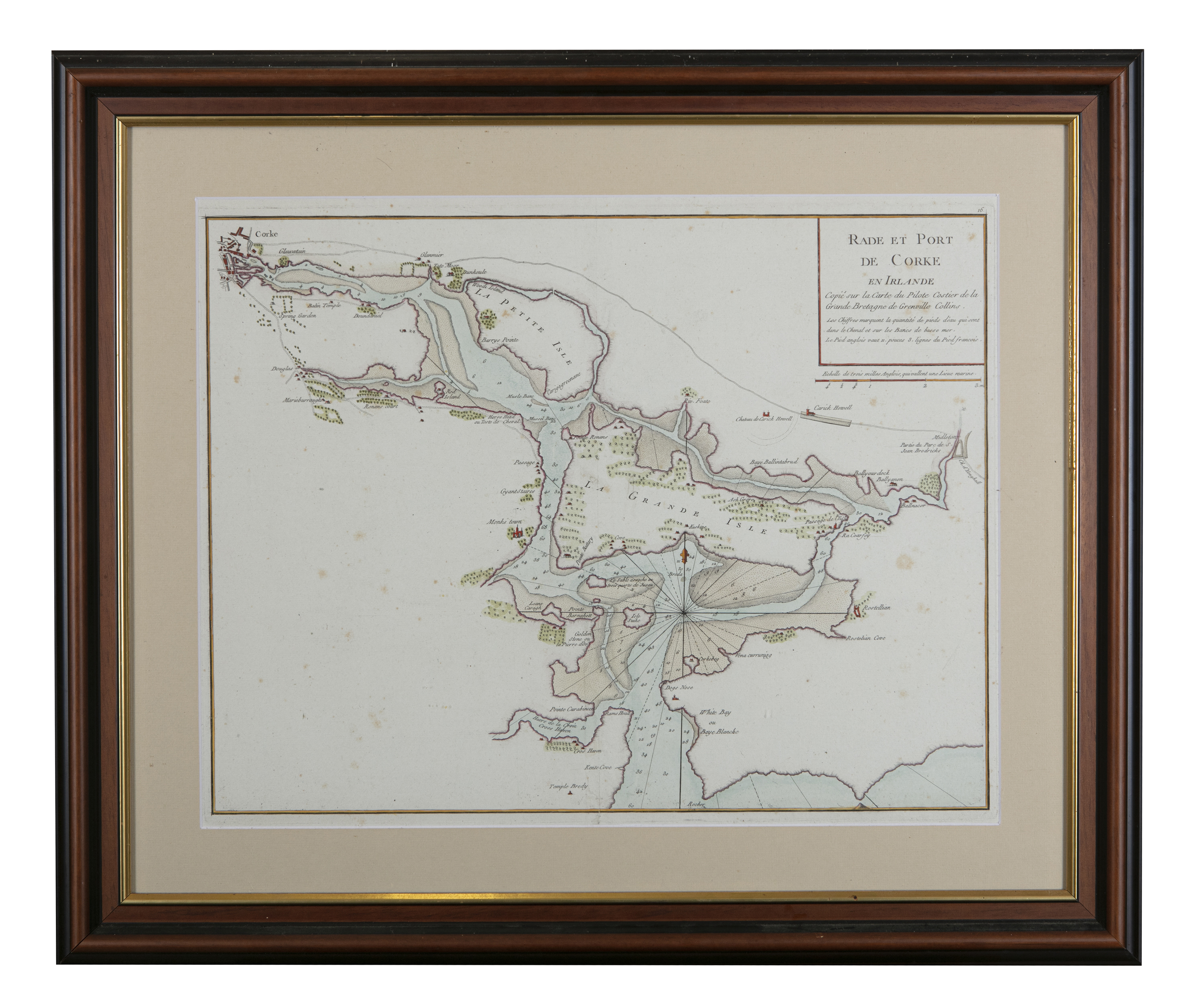 GREENVILLE COLLINS (1653 - 1694) Rade et Port de Corke en Irlande 530 x 420 mm From a French edition - Image 2 of 4