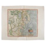 GERARD MERCATOR (1512 - 1594) Ultonia Handcoloured map 350 x 380mm French edition, 1628