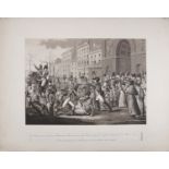 AN ASSORTED COLLECTION OF FIVE NAPOLEONIC PRINTS, including: - Lancedelli Napoleon bei Montereau,