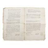 A PRINTED BOND with manuscript entries relating to Matthew Nesbitt of Derryglass in the County of