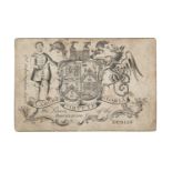 DUBLIN TRADE GUILD MEMBERSHIP CARD OF THE DUBLIN BRICKLAYING TRADE, with an engraving of the trade