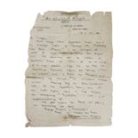 P.H PEARSE (1879 - 1916) Handwritten letter from P.H. Pearse to Mícheál MacRhuairi in Irish,