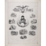 AN ASSORTED COLLECTION OF FIVE NAPOLEONIC PRINTS, including: - Jeannin after Arnout, Le Catafalque