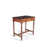 A VICTORIAN MAHOGANY CHAMBER TABLE, mid 19th century, of rectangular shape with rounded corners,