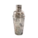 A SILVER COCKTAIL SHAKER, Sheffield c.1930, mark of Goldsmiths and Silversmiths Co. Ltd, of plain