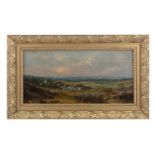 WILLIAM MCEVOY RHA (fl.1858-1880) View of Dublin Bay from the Dublin Mountains Oil on canvas, 21 x