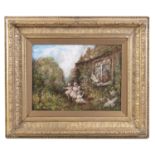 SCOTTISH SCHOOL (19TH CENTURY) Chookie Burdie Oil on canvas, 40 x 29cm Label verso