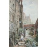 ELIZABETH C. PETRIE (19TH/20TH CENTURY) The Chevely Tower, Lambeth Palace Watercolour, 37 x 23cm