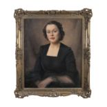 HILDA ROBERTS HRHA (1901-1982) Portrait of Enda McGee, Half-Length Oil on canvas, 77 x 64cm Signed